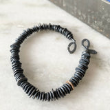 Lunar Oxidized Abacus Bracelet with 14k
