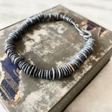 Lunar Oxidized Abacus Bracelet with 14k