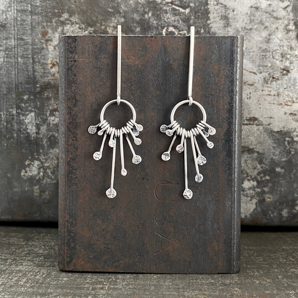 Lunar Circle Burst Earrings