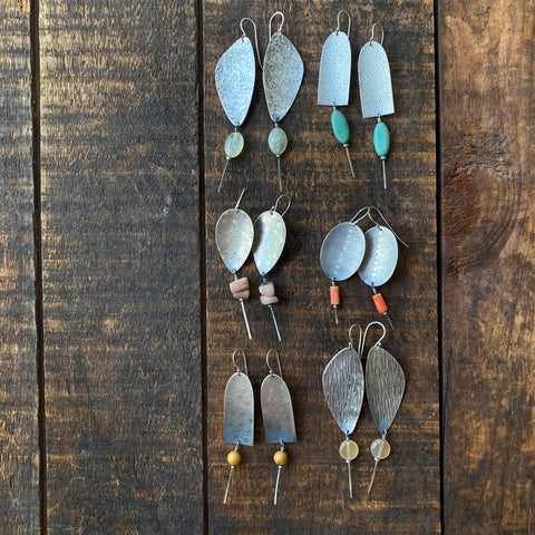 Market Earrings with Gemstone Beads