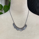 Lunar Disc Fringe Necklace