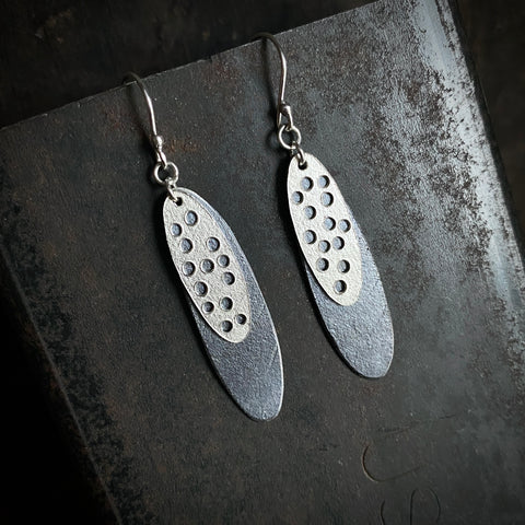 Foramina Double Oval Dangle Earrings