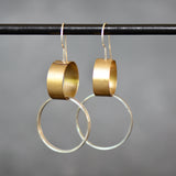 Brass and Sterling Dangle Earrings II