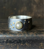 Galaxy Stardust Ring with Rose Cut Diamond