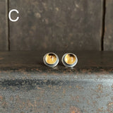 Simple Stud Earrings with Gemstone
