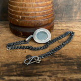 Aquamarine Nimbus Pendant with 18k Dot Charm