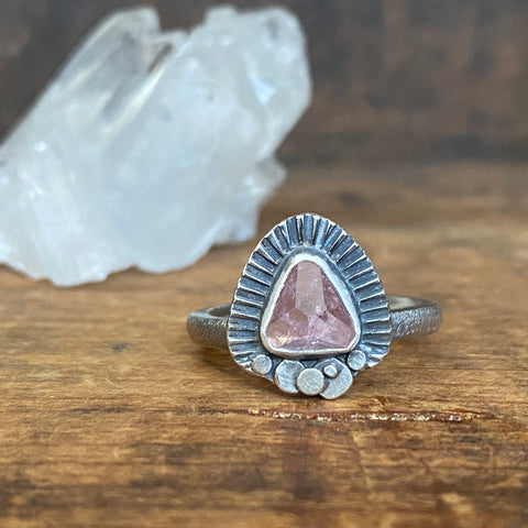 Virgo Ring with Pink Tourmaline