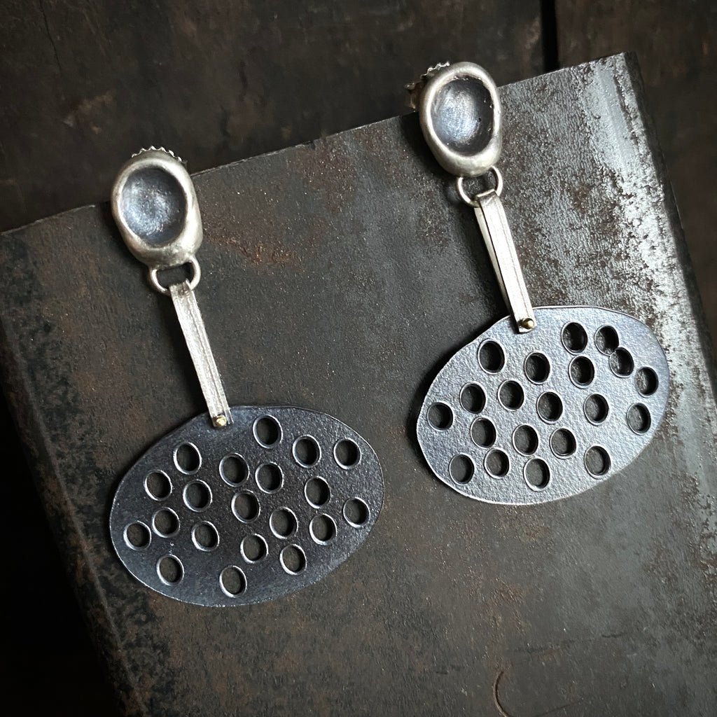 Foramina Oval Drop Earrings