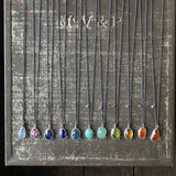 Two Dot Pendant with Gemstone