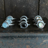 Two Dot Ring with Gemstone