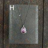 Two Dot Pendant with Gemstone