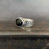 Odyssey Ring with Black Moonstone