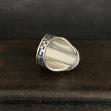 Patchwork Ring with Rutilated Quartz