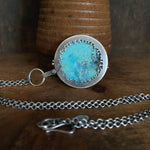 Galaxy Orbit Pendant with Opalized Wood II