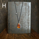 Two Dot Pendant with Gemstone
