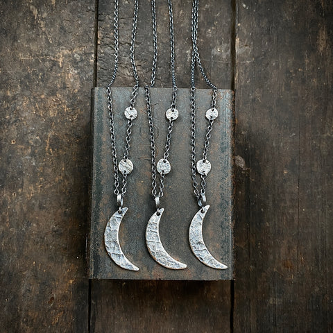 Lunar Crescent and Two Dot Pendant