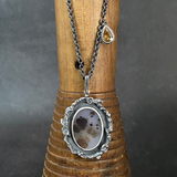 Ramulus Pendant with Dendritic Agate and Tourmaline Charm