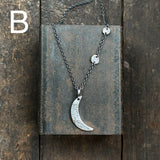 Lunar Crescent and Two Dot Pendant