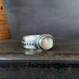 Path Ring with Mother of Pearl Doublet