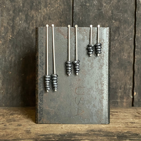 Lunar Stacked Dot Earrings