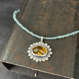 Bloom Pendant with Citrine and Green Apatite
