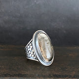 Patchwork Ring with Rutilated Quartz