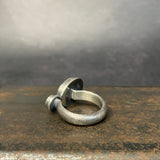 Duo Ring with Dendritic Agate and Garnet