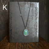 Two Dot Pendant with Gemstone