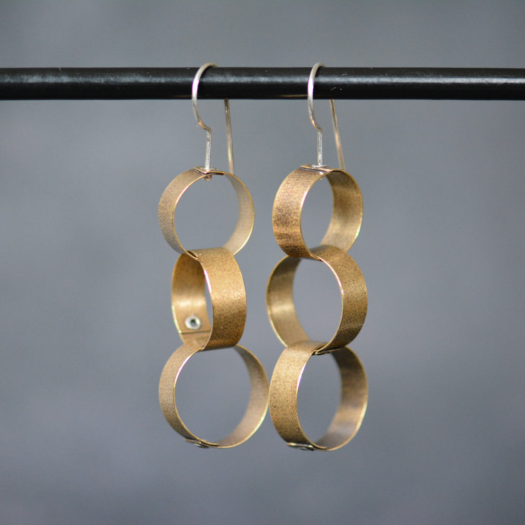 Brass Ring Earrings, medium