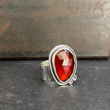 Cladonia Two Dot Ring with Hessonite Garnet