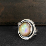 Wisp Ring with Mother of Pearl Doublet Quartz