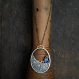 Lunar Debris Pendant with Blue Kyanite