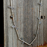 Lunar Leaf and Tube Bead Necklace