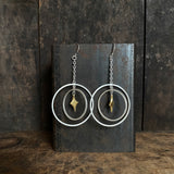 Double Circle Earrings with Keum Boo Star