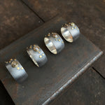 Galaxy Stardust Ring with Rose Cut Diamond