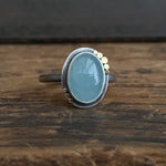 Galaxy Penna Ring with Aquamarine