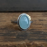 Galaxy Penna Ring with Aquamarine