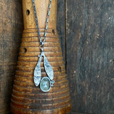 Lunar Sprout Pendant with Prehnite
