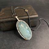 Halo Pendant with Beryl and Citrine Charm