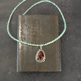 Pendant with Hessonite Garnet and Chrysoprase
