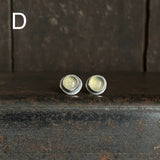 Simple Stud Earrings with Gemstone