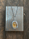 Shadowbox Pendant with Citrine and Swiss Blue Topaz