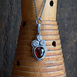 Lunar Cluster Pendant with Garnet