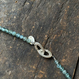 Foramina Dangle Oval Necklace on Green Apatite Beads