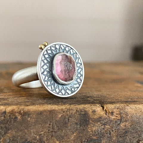 Spyro Ring with Pink Tourmaline