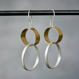 Brass and Sterling Dangle Earrings II
