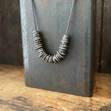 Lunar Abacus Necklace, brushed