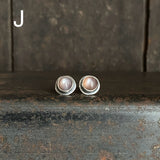 Simple Stud Earrings with Gemstone