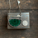 Shadow Box Pendant with Malachite