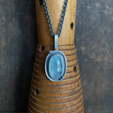Aquamarine Orbit Pendant with Dot Charm